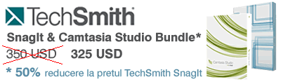 50% REDUCERE la pretul TechSmith SnagIt la achizitia bundle-ului 